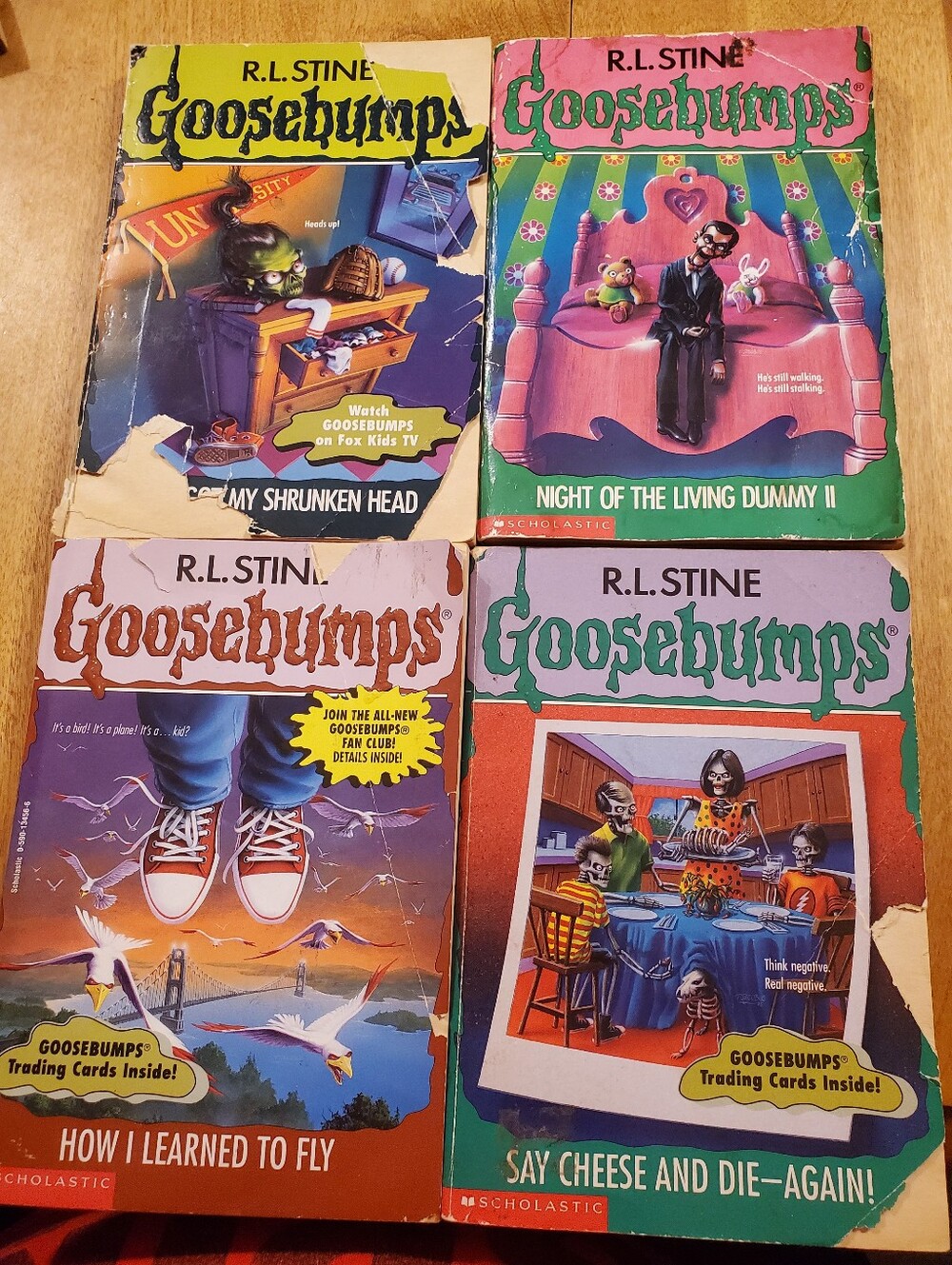 Lot of 4 90s 1st ed later print Goosebumps RL Stine #52 #44 #39 #31 AS IS